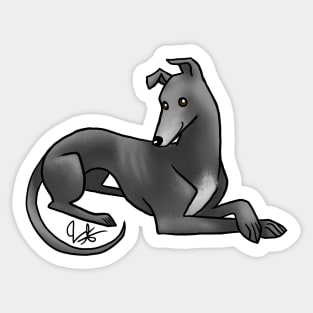 Dog - Greyhound - Black Sticker